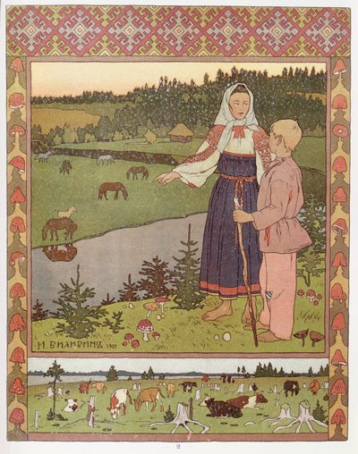 Alionouchka and Ivanouchka, 1901 by Ivan Yakovlevich Bilibin